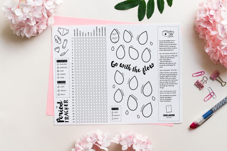 Period tracker and journal to support girls into womanhood